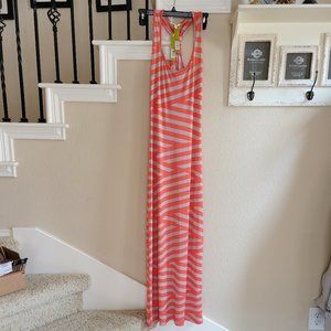 Coral striped Dress